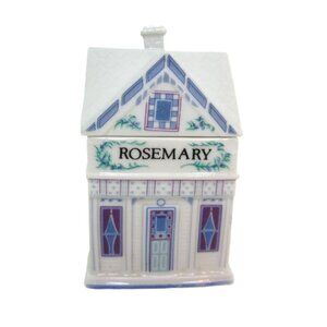 Original Lenox Spice Village Rosemary Spice Jar Cottage House Ceramic